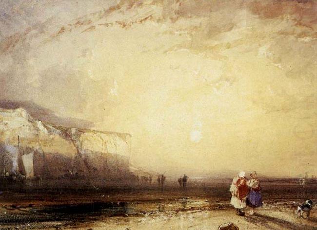 Richard Parkes Bonington Sunset in the Pays de Caux china oil painting image